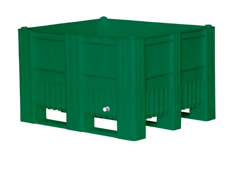 Контейнер п/э 1200х800х740 сплошной, на 3 полозьях, с СП 1, код: 24932