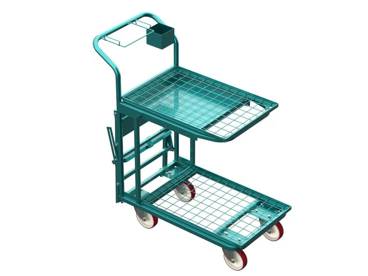 Тележка для подбора с выдвижным столом и держателем ТСД