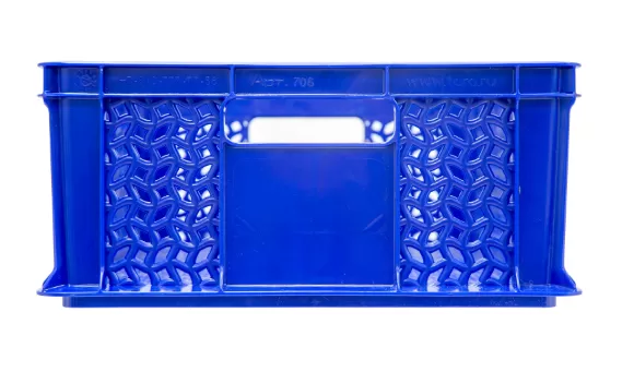Ящик перфорированный 600×400×180, арт.: 706.01.01, объём 35, синий, код: 16412