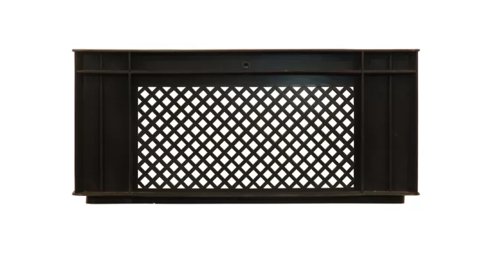 Ящик перфорированный 410×315×180, арт.: 302-Б2, объём 23.25, чёрный, код: 00872