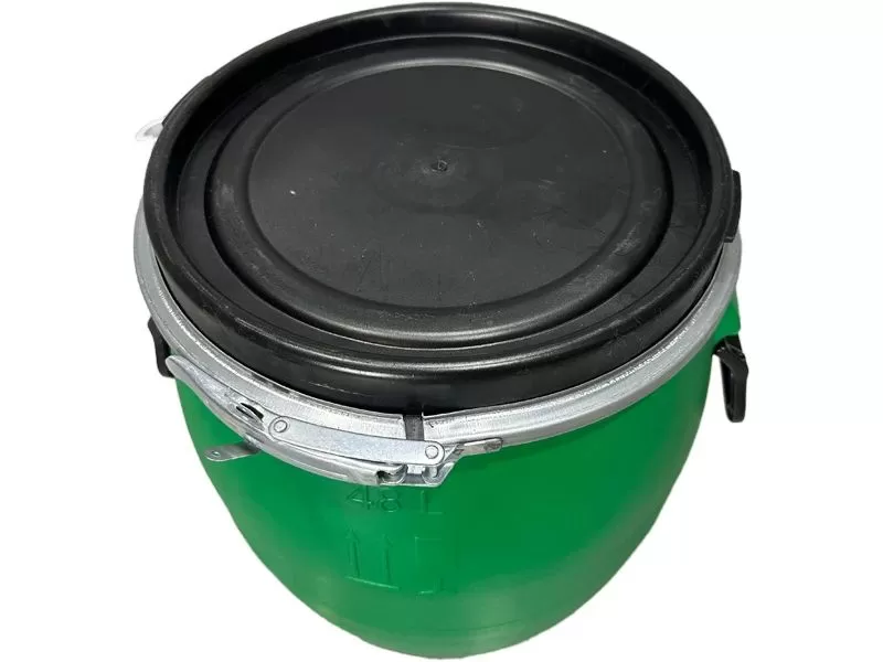 Бочка 48л. круглая, с крышкой и обручем, код: 35695