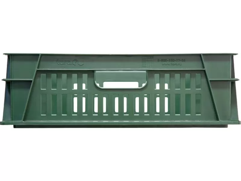 Ящик сплошной 740×465×145 мм, объем 39 л., арт.: 404-Т-1, зелёный, код: 22442
