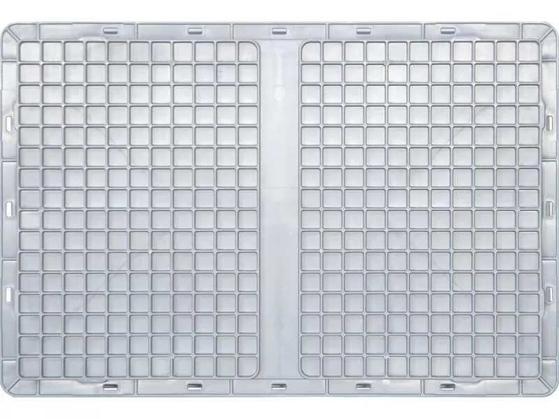 Ящик сплошной 600×400×120 мм, объем 28.8 л., арт.: SPK 6011, серый, код: 25251