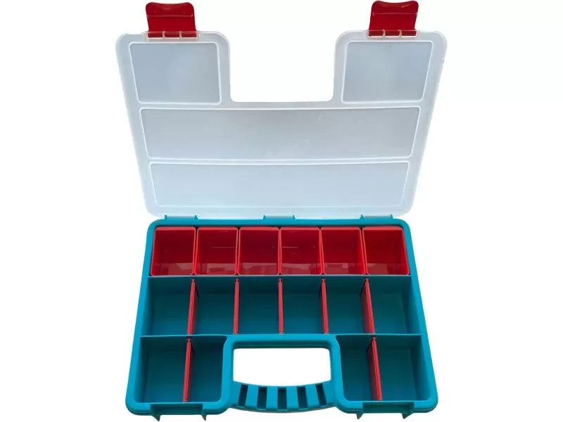 Органайзер 355х260х60 с лотками, с разделителями, 16 ячеек, код: 36993