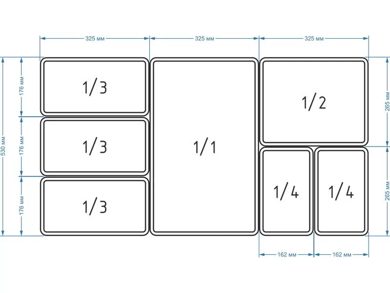 Гастроемкость 265x162х150