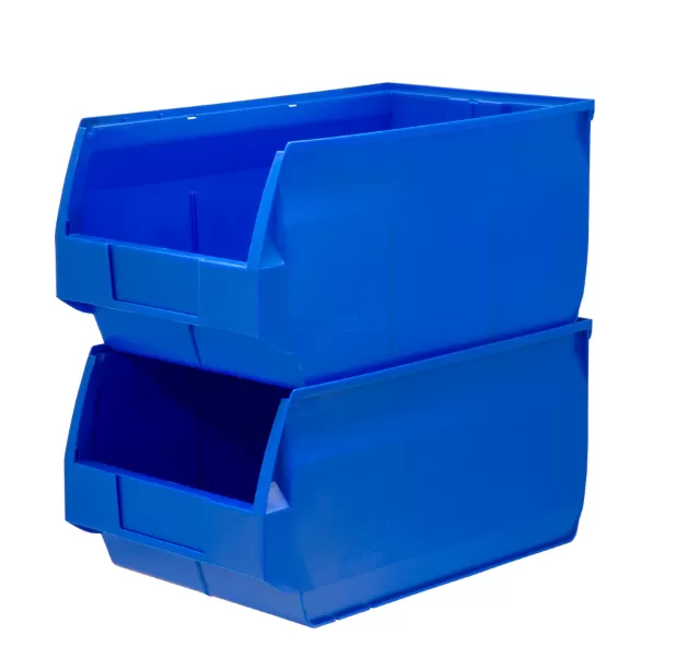 Ящик сплошной 500×310×250 мм, объем 38.75 л., арт.: 5006, синий, код: 10043