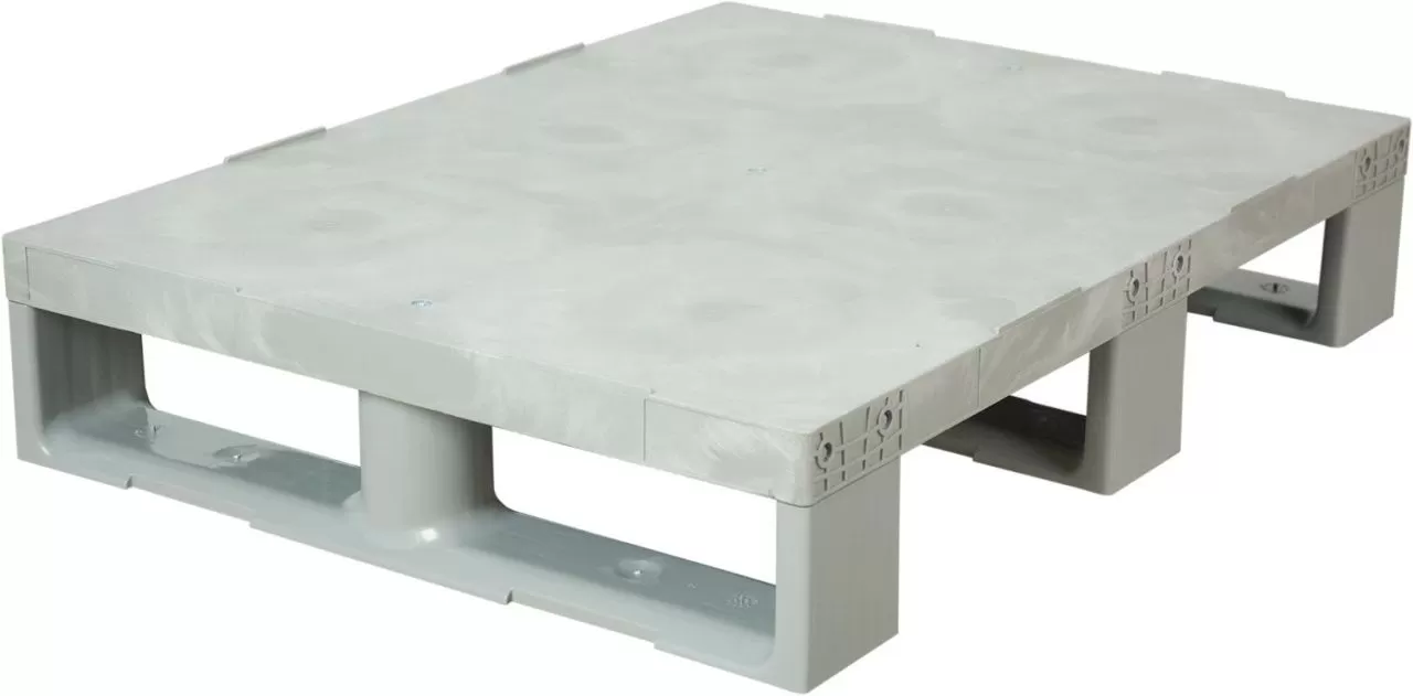 Паллет 800x600х150 сплошной, на 3-х полозьях, арт. TR 680 черный, код: 07877