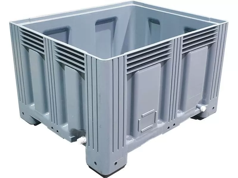 Контейнер 1200х1000х758 с 2 сливными пробками СП 1, с КШ 1 внутреняя резьба, арт. TR-Box 1210 S (758) 2СП1, КШ1, код: 27381