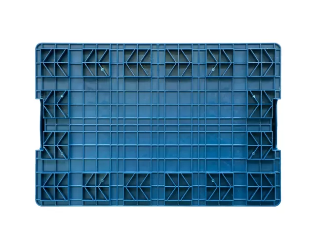 Ящик 6429 R-KLT 594х396х280, объем 48, синий, код:20842