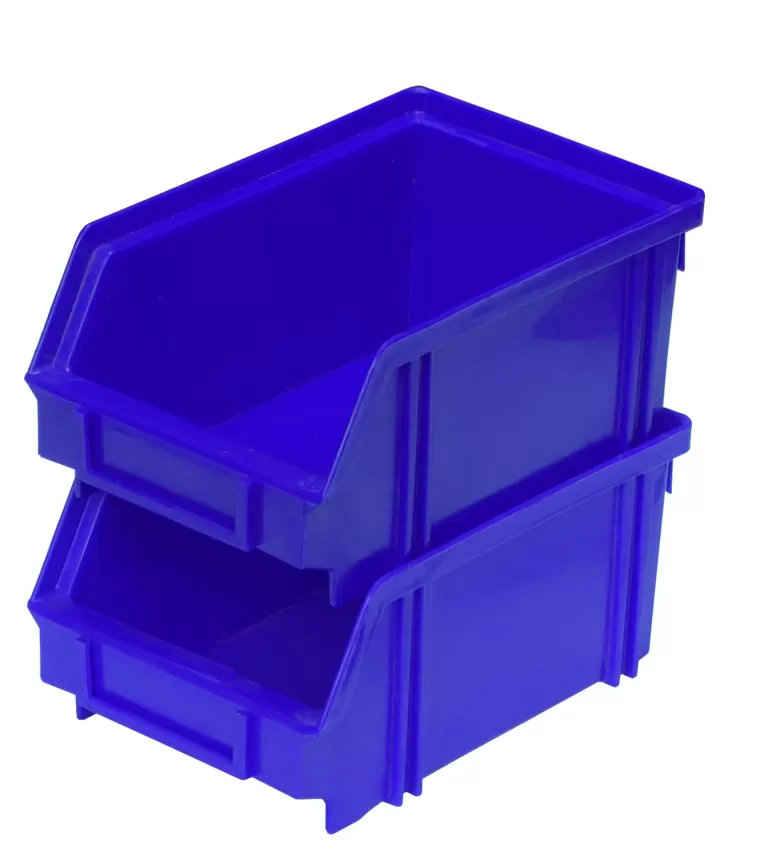 Ящик сплошной 170×105×75 мм, объем 1.34 л., арт.: 7968, синий, код: 01706