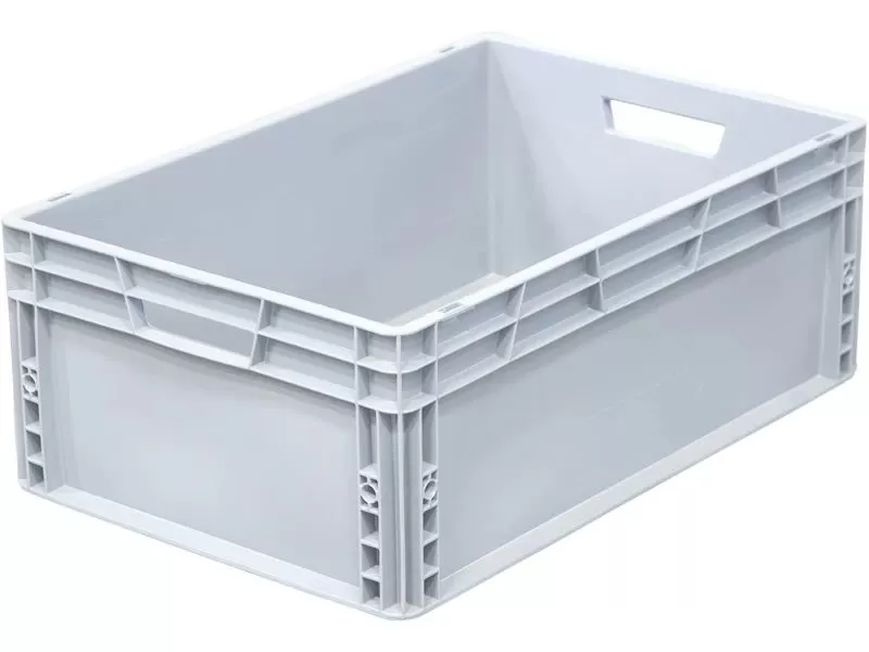 Ящик сплошной 600×400×220 мм, объем 52.8 л., арт.: SPK 6022, серый, код: 25252