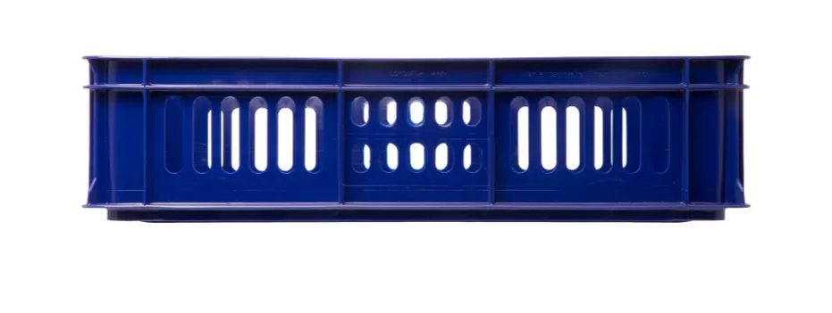 Ящик перфорированный 600×400×150, арт.: 418, объём 28, синий, код: 15657