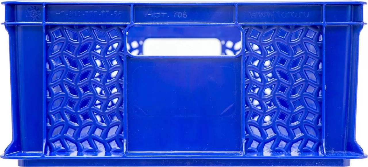 Ящик перфорированный 600×400×180, арт.: 706.01.01, объём 35, синий, код: 16685