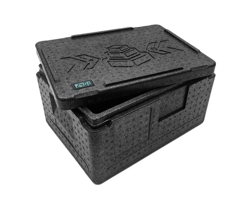 Контейнер 400х300х220 14л. изотермический, с датчиком температуры, с крышкой, плотность 55, код: 40418