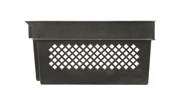 Ящик перфорированный 600×400×300, арт.: 108, объём 50, чёрный, код: 18273