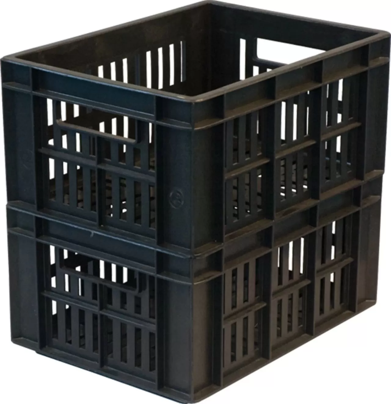 Ящик перфорированный 400×300×200, арт.: 302, объём 24, чёрный, код: 00415