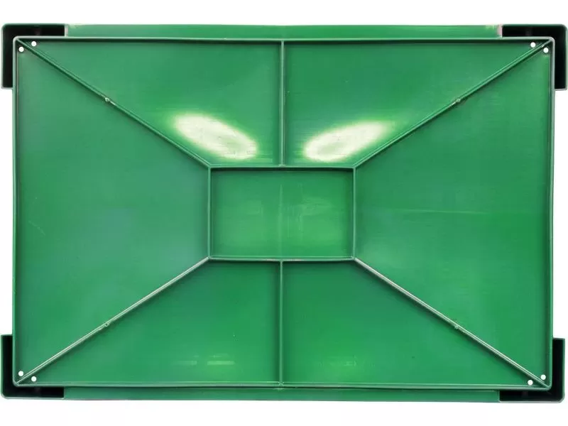 Ящик перфорированный 600×400×135, арт.: 120, объём 32.4, зелёный, код: 04240