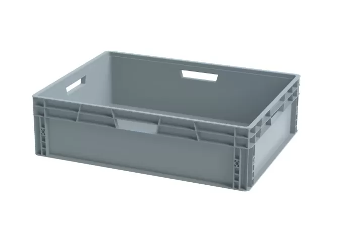 Ящик сплошной 800×600×230 мм, объем 105.6 л., арт.: SPK 8622, серый, код: 24293