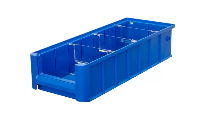 Ящик сплошной 400×155×90 мм, объем 5.58 л., арт.: SK 41509, синий, код: 12373