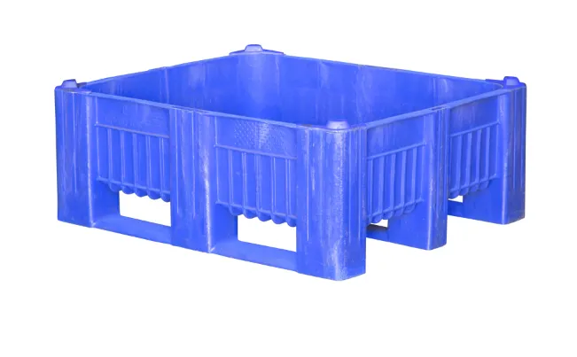 Контейнер п/э 1200х1000х435 мм сплошной на 3 полозьях, код: 20596