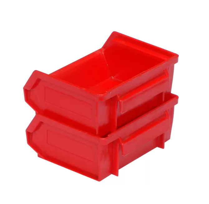 Ящик сплошной 96×105×45 мм, объем 0.45 л., арт.: 7924, красный, код: 00570