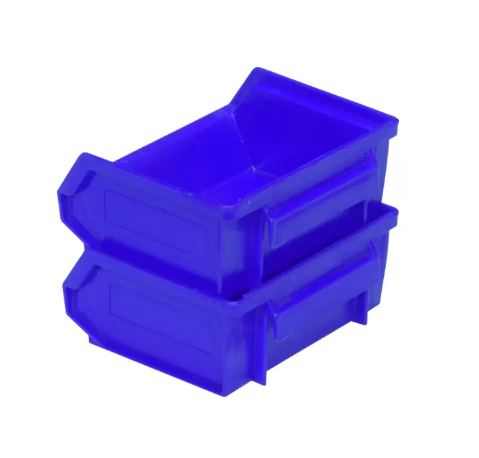 Ящик сплошной 96×105×45 мм, объем 0.45 л., арт.: 7924, синий, код: 02747