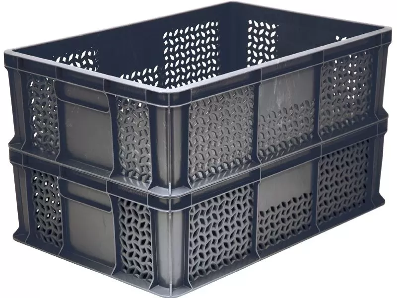 Ящик сплошной 600×400×180 мм, объем 35 л., арт.: 706.02.02 м, серый, код: 16687