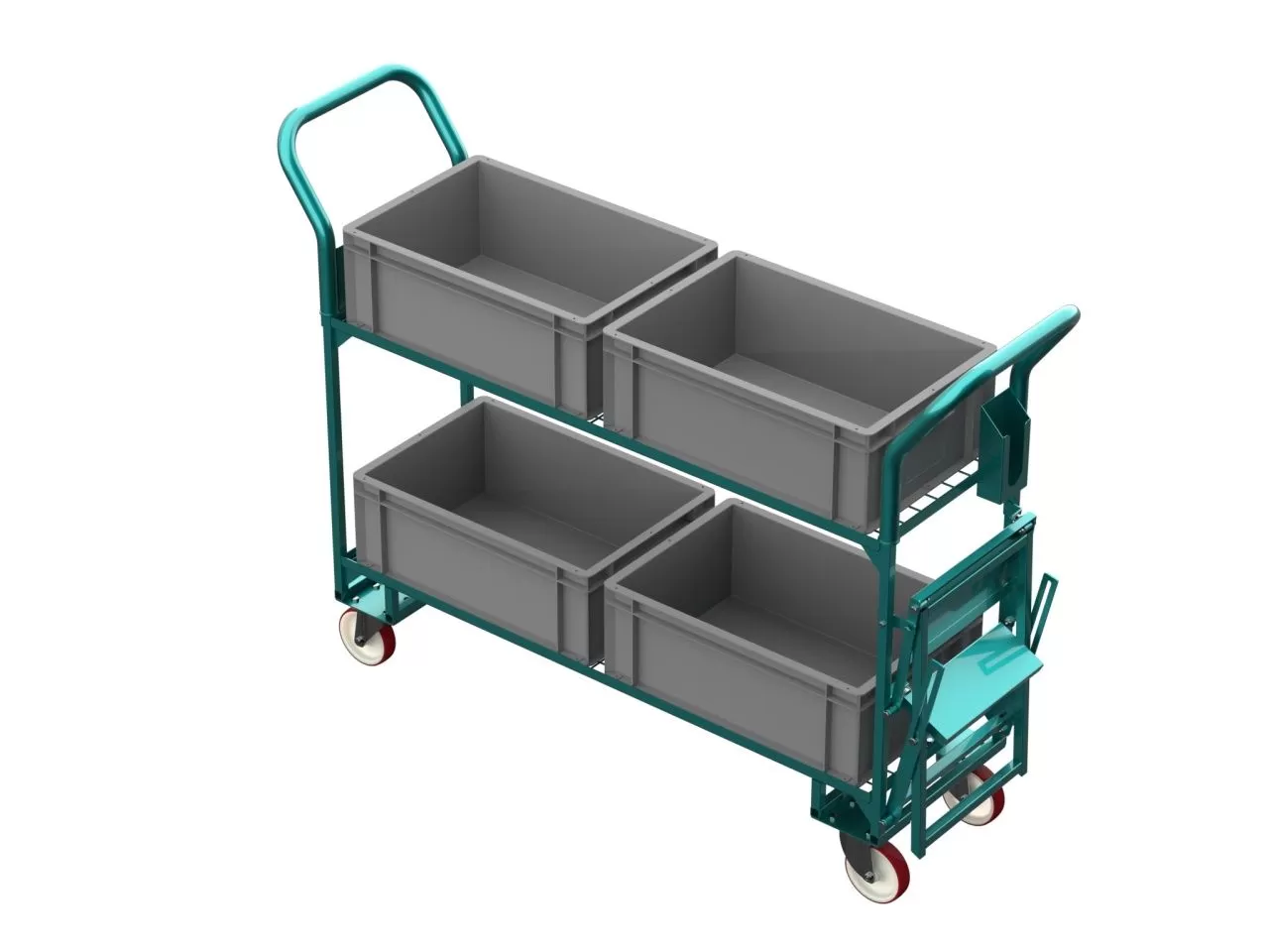 Тележка для подбора на 4 ящика