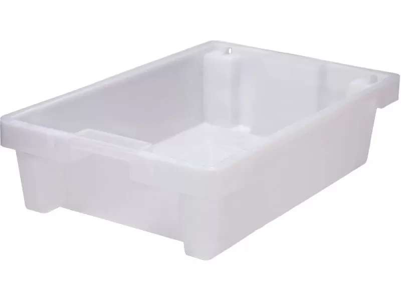 Ящик полимерный 600х400х150 сплошной с отверстиями, код: 32948
