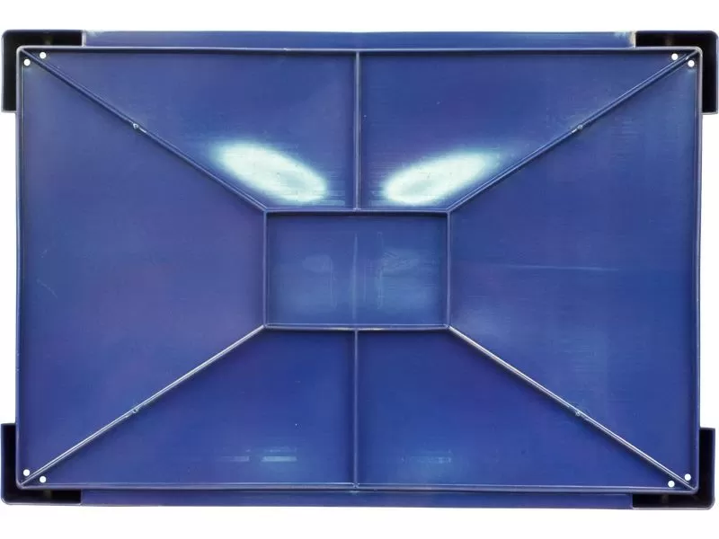 Ящик перфорированный 600×400×135, арт.: 120, объём 32.4, синий, код: 02365