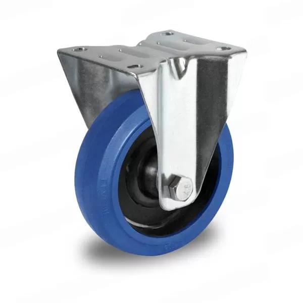 Колесо CASCOO фиксированное (d=125мм, г/п=200кг), эластичная резина / полиамид, Германия