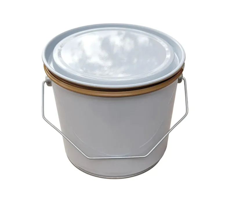 Банка металл 3л d180мм без ребра, с внутренним покрытием, с прижимной белой крышкой Master, код: 37074