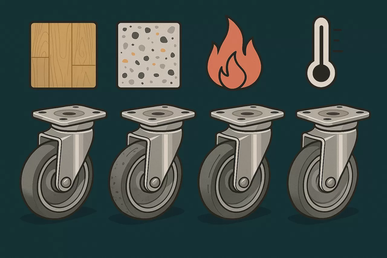 Как выбрать колесные опоры под ваши условия: от пола до температуры