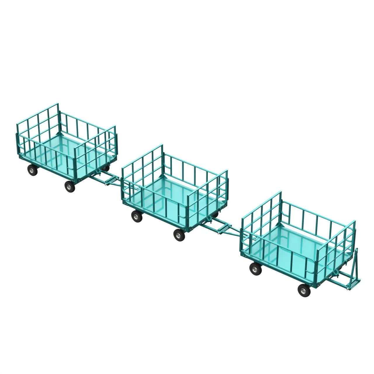 Большегрузная тележка с прицепным устройством