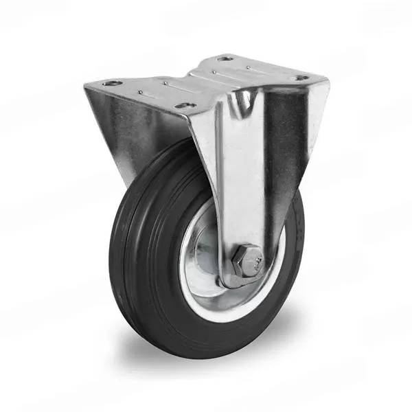 Колесо CASCOO фиксированное, (d=125мм, г/п=100кг) резина/сталь, Германия