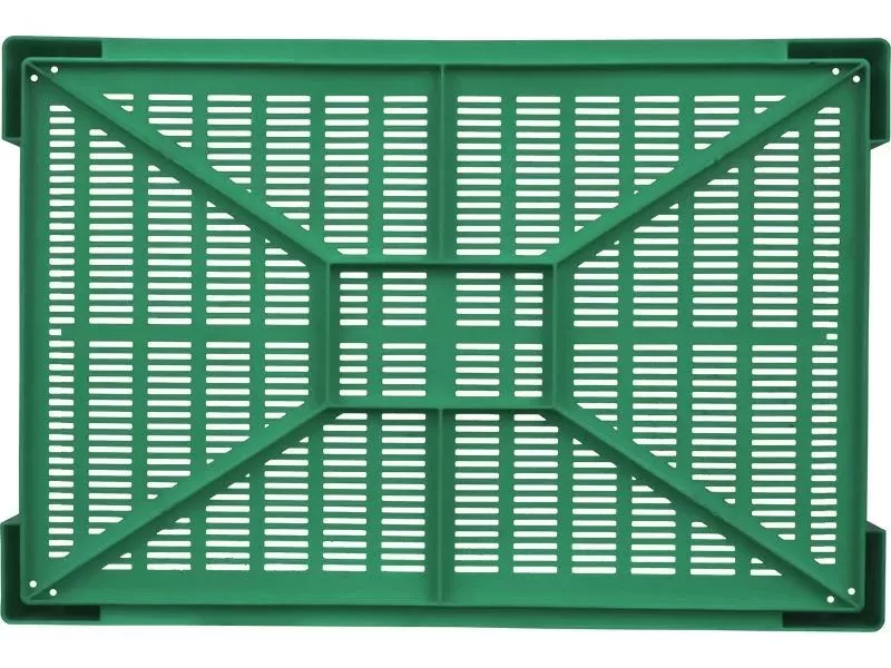 Ящик перфорированный 600×400×135, арт.: 119, объём 32.4, зелёный, код: 03005