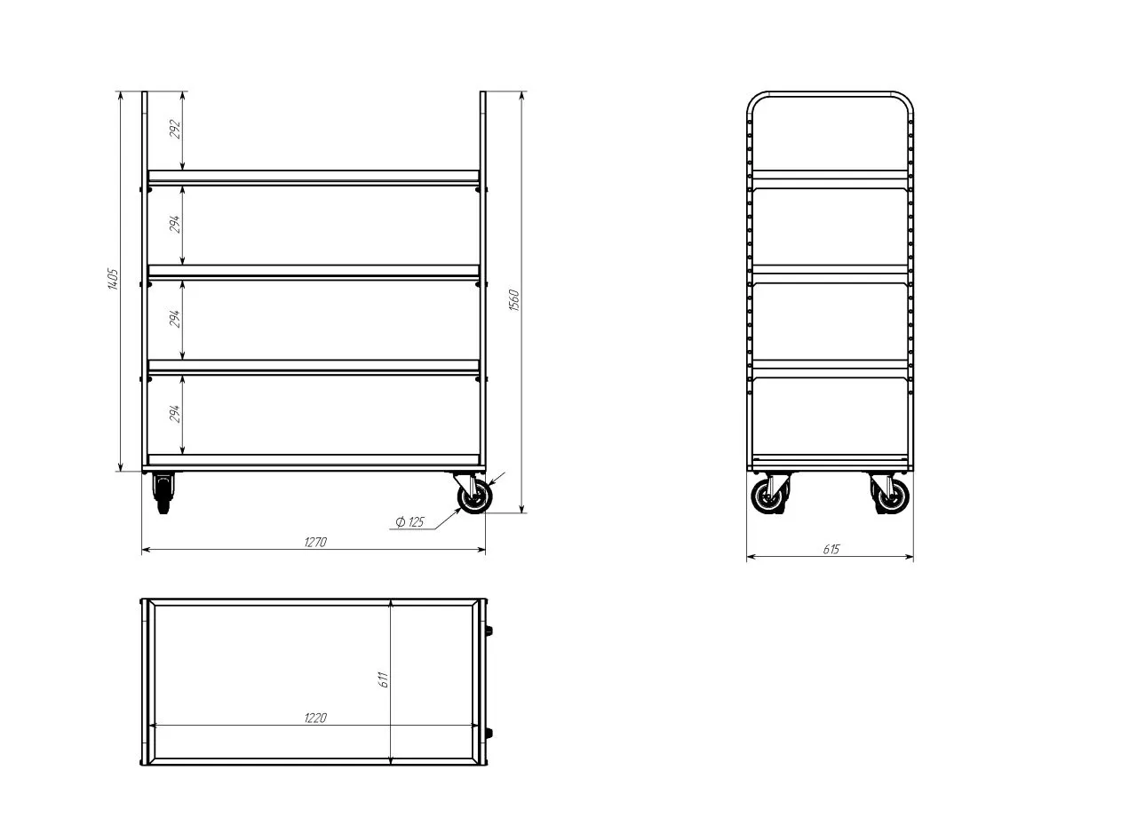  Тележка сортировочная для размещения