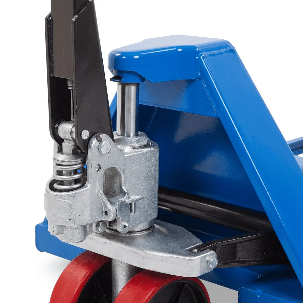 Гидравлическая тележка 2500 кг, вилы 800 мм, ролики PU, колёса PU