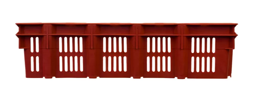 Ящик перфорированный 600×400×150, арт.: 216, объём 27, красный, код: 01168