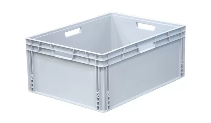 Ящик сплошной 800×600×340 мм, объем 163.2 л., арт.: SPK 8633, серый, код: 24294