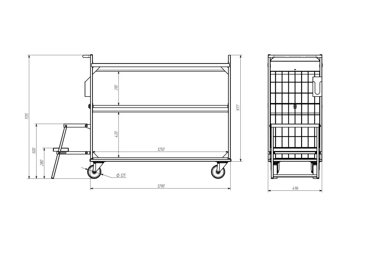Тележка для размещения товара