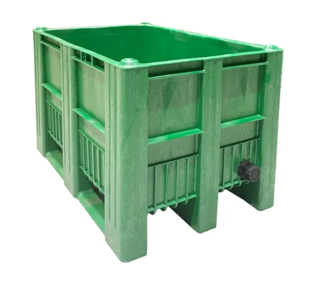 Контейнер п/э 1200х800х740 сплошной, с СП 2 по короткой стороне, код: 37004