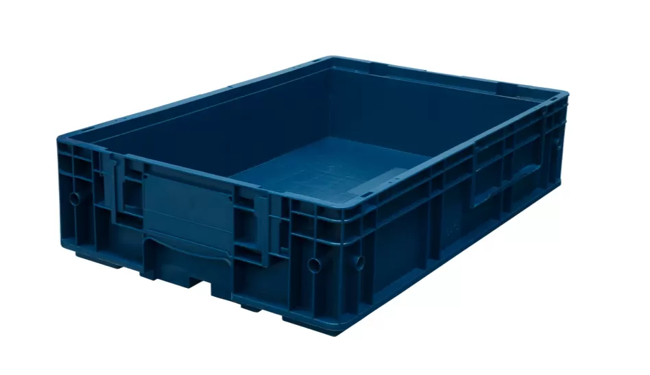 Ящик 6415 R-KLT 594х396х147,5, объем 21.1, синий, код:20838