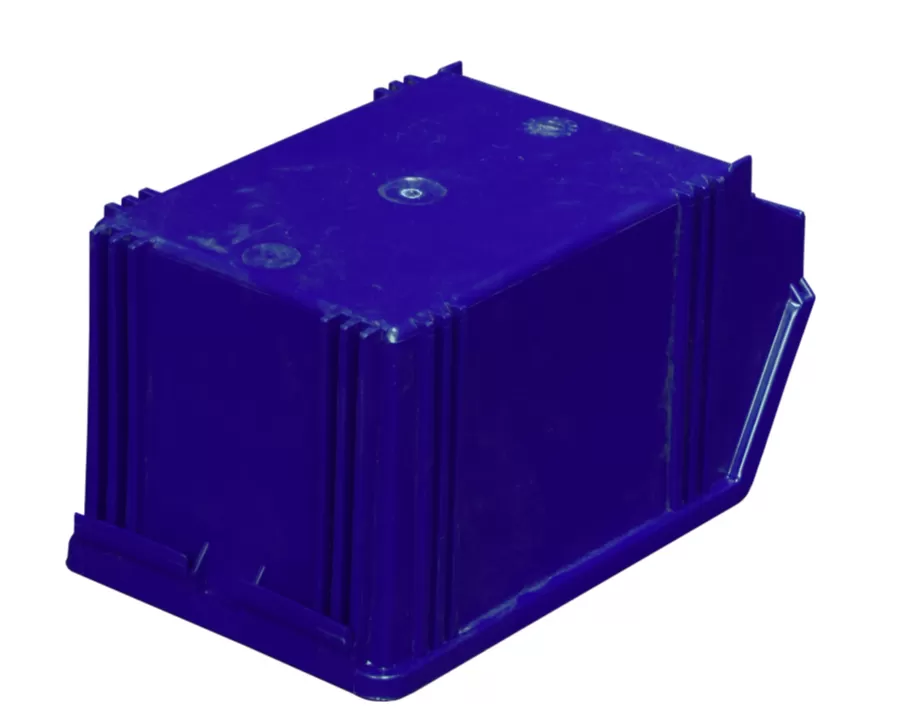 Ящик сплошной 250×148×130 мм, объем 4.81 л., арт.: 7967, синий, код: 01705