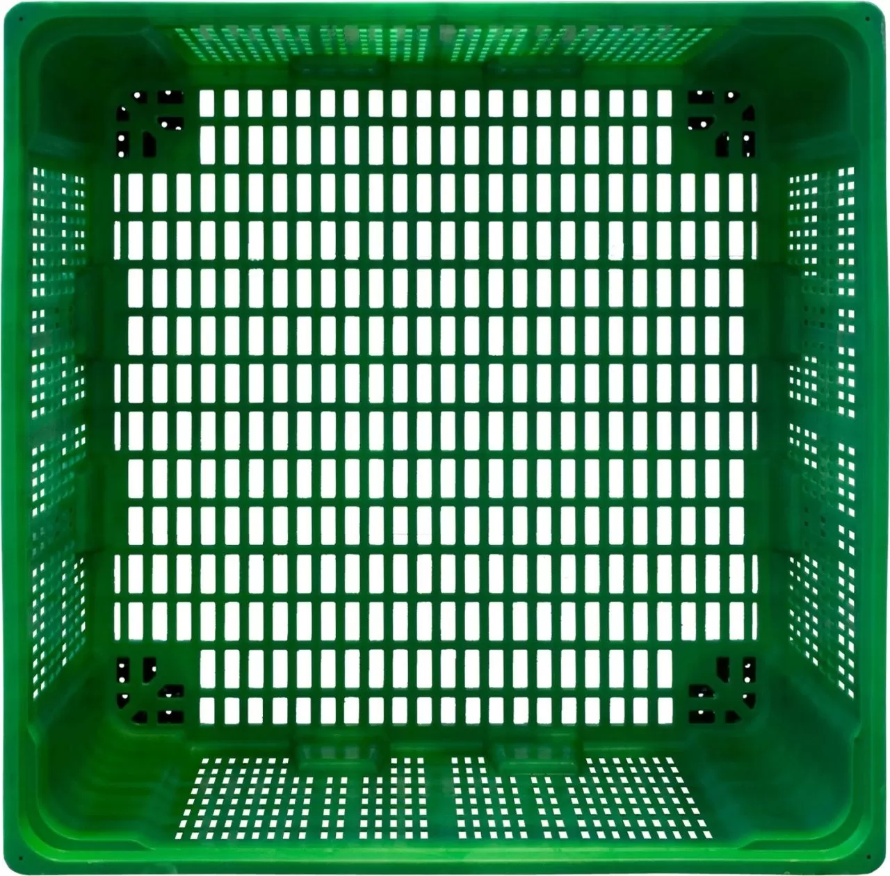 Контейнер 1120х1120х770 мм зеленый перфорированный на ножках, арт. КБП - 1120 (зеленый), код: 04752