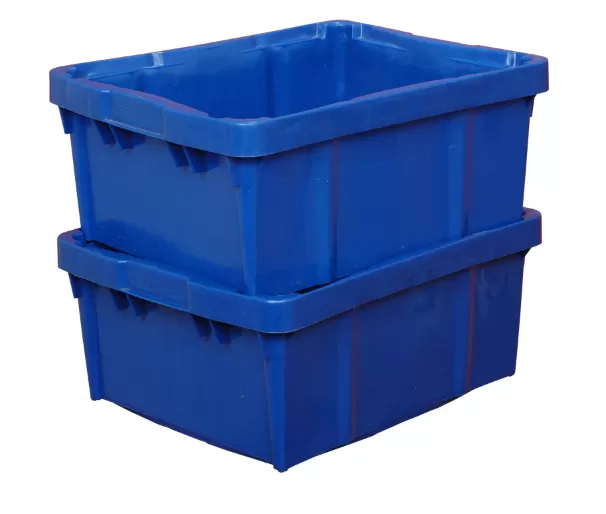 Ящик перфорированный 480×393×220 мм, объем 30 л., арт.: 304 м, синий, код: 00406