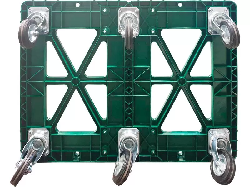 Тележка для пластиковых ящиков 800х625 на 6 колёсах