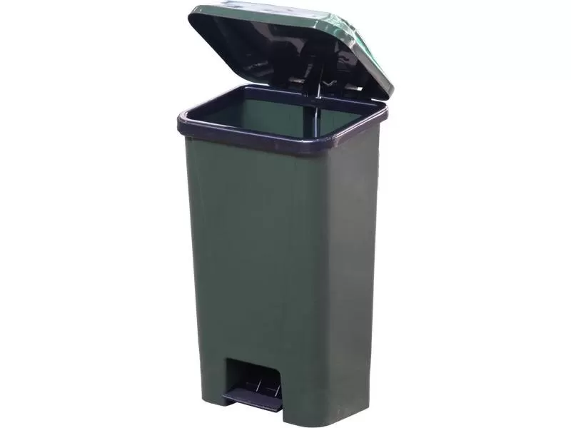 Мусорный контейнер полимерный 60л., с педалью, с пакетодержателем, код: 36518