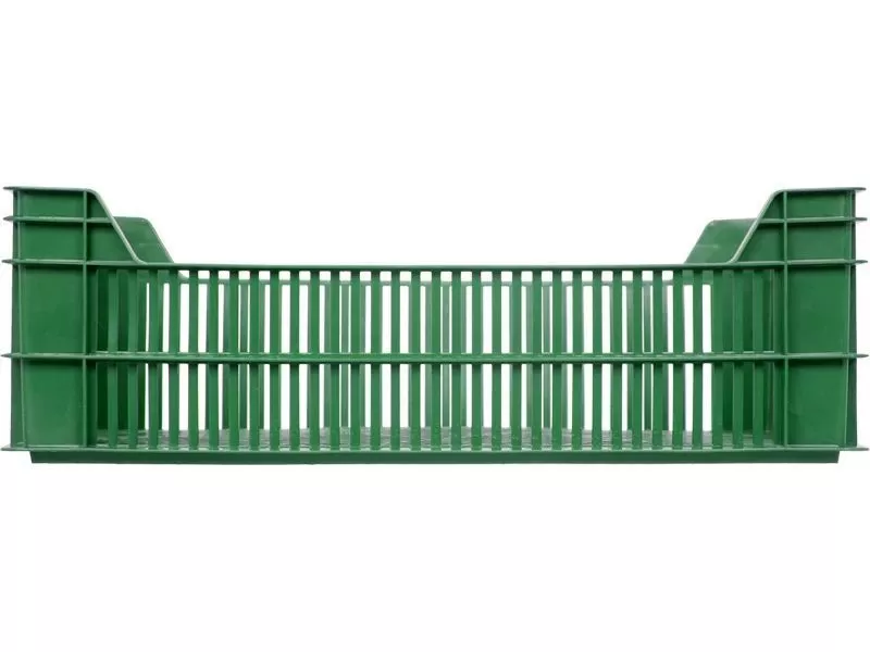 Ящик перфорированный 600×400×190, арт.: 106, объём 48, зелёный, код: 01035