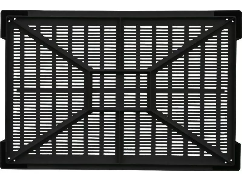 Ящик перфорированный 600×400×135, арт.: 119, объём 32.4, чёрный, код: 03662